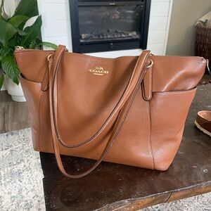 Coach Tan Leather Tote Bag